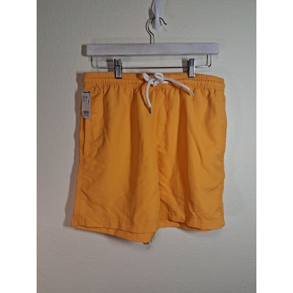 NWT RSQ Nylon Shorts Casual Summer Men's Size Small Yellow Gold
